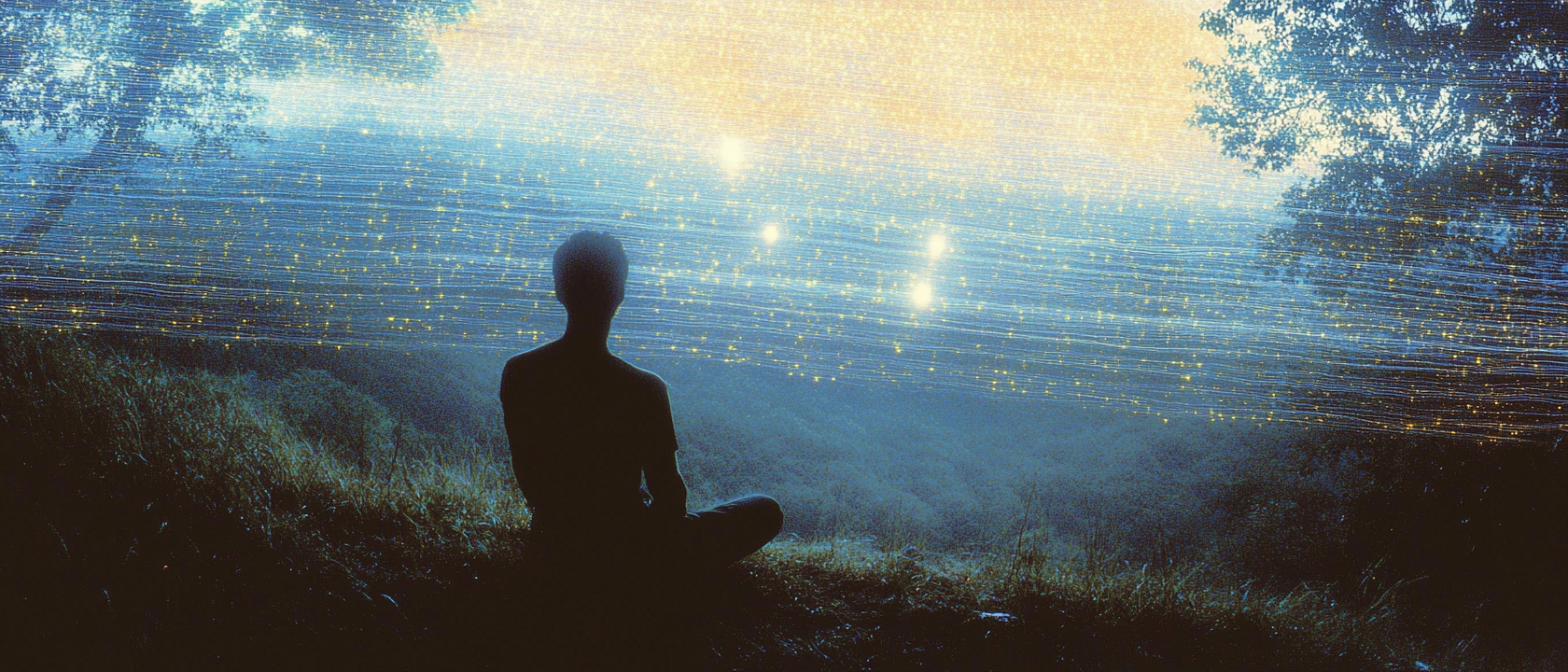 A figure standing before a bright horizon